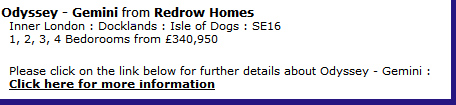 Results for New Homes in Inner London example